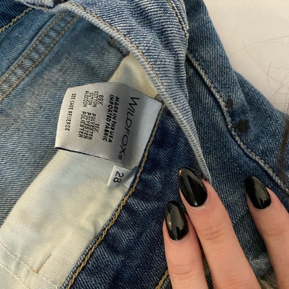 WILDFOX denim shorts size 28 - Picture 3 of 3